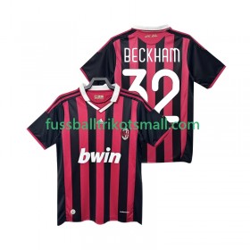 Fußballtrikots AC Mailand BECKHAM 32 2009 2010 Retro Kurzarm Heimtrikotsatz kaufen